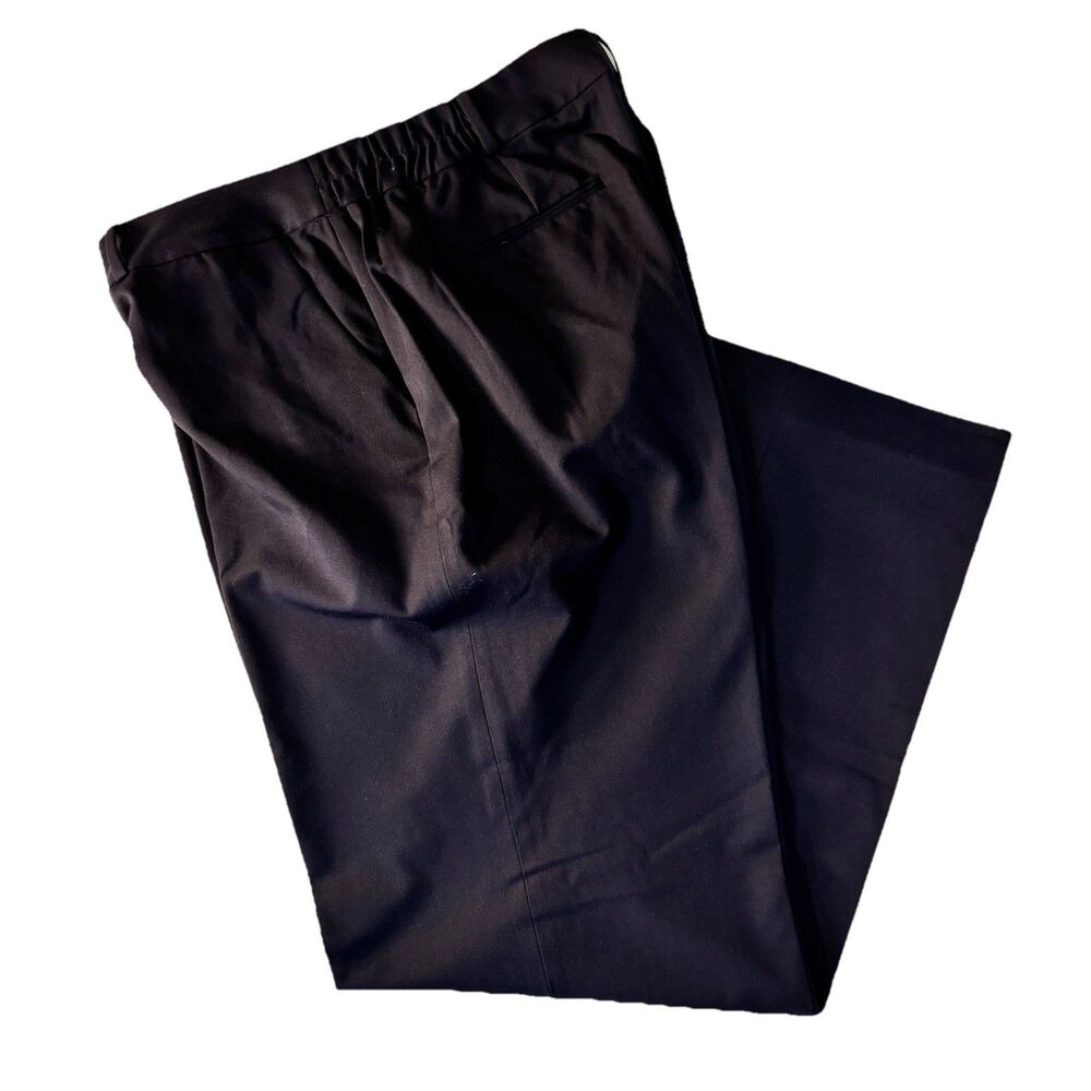 Lauren Ralph Lauren Womens Sz 16W Navy/Black Stretch Dress Pants Classic Career